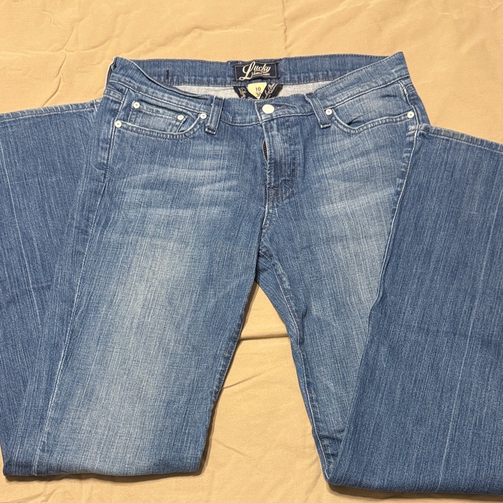 Lucky Brand Vintage Women's Classic Blue Boot Cut Jeans size 10/30 LONG